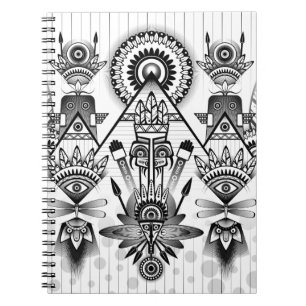Abstraktes Indianerstamm Notizblock