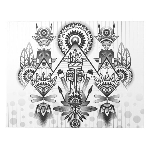 Abstraktes Indianerstamm Notizblock (Vorderseite)