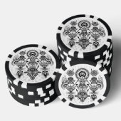 Abstraktes Indianerstamm Pokerchips (Stapel)