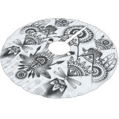 Abstraktes Indianerstamm Polyester Weihnachtsbaumdecke (Schrägansicht)