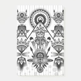 Abstraktes Indianerstamm Post-it Klebezettel