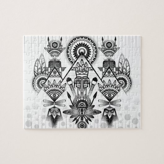 Abstraktes Indianerstamm Puzzle (Horizontal)