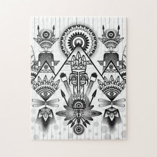 Abstraktes Indianerstamm Puzzle