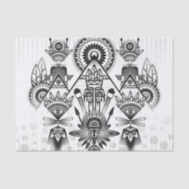 Abstraktes Indianerstamm Seidenpapier