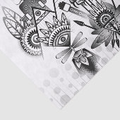 Abstraktes Indianerstamm Seidenpapier (Ausschnitt)