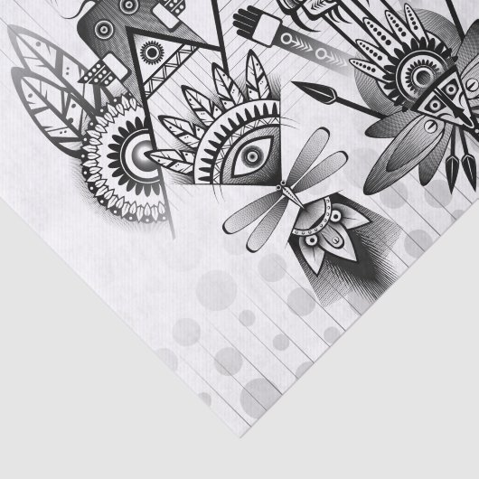 Abstraktes Indianerstamm Seidenpapier (Ausschnitt)