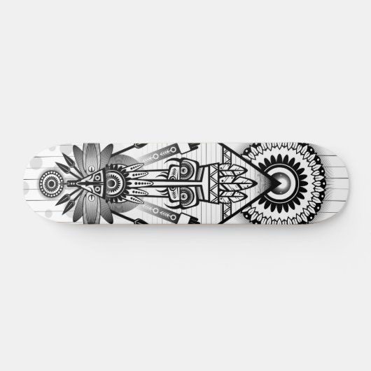 Abstraktes Indianerstamm Skateboard (Horizontal)