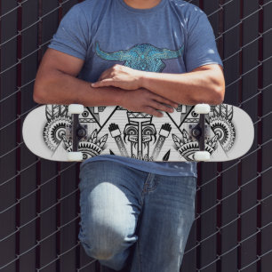 Abstraktes Indianerstamm Skateboard
