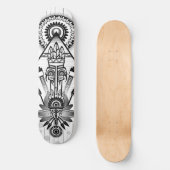 Abstraktes Indianerstamm Skateboard (Vorderseite)