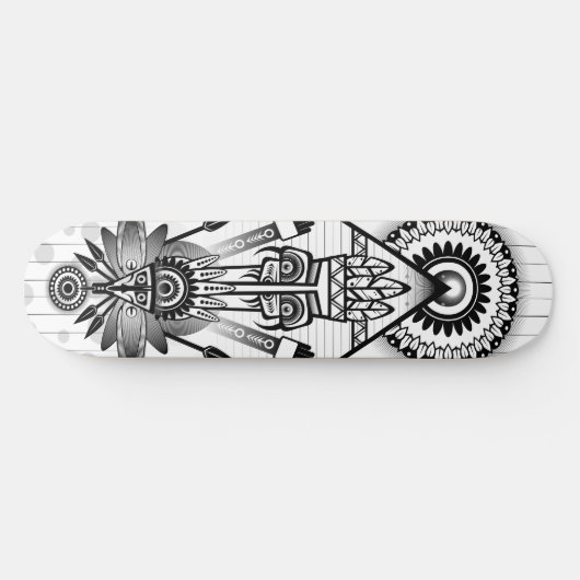 Abstraktes Indianerstamm Skateboard (Horizontal)