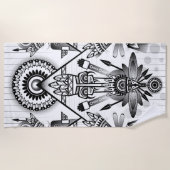 Abstraktes Indianerstamm Strandtuch (Vorderseite)