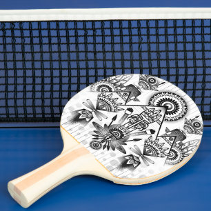 Abstraktes Indianerstamm Tischtennis Schläger