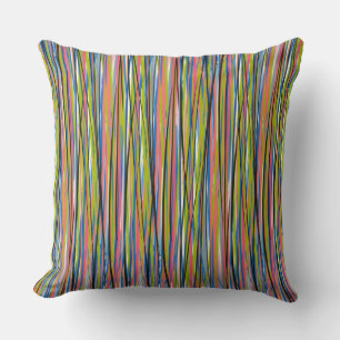 Abstraktes indisches Boho-Linienmuster Kissen