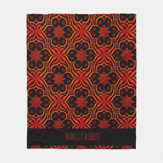 Abstraktes indonesisches Batik-Muster Fleecedecke (Vorderseite)