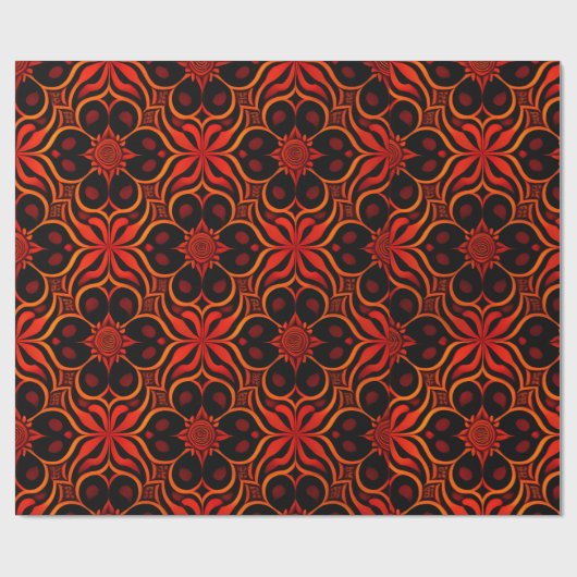 Abstraktes indonesisches Batik-Muster Geschenkpapier (Flach)