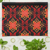 Abstraktes indonesisches Batik-Muster Geschirrtuch (Gefaltet)