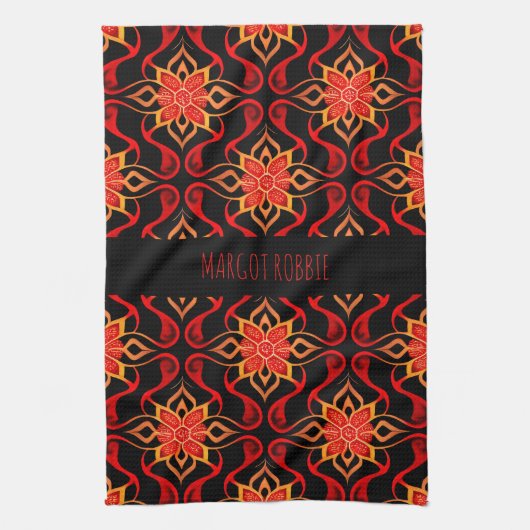 Abstraktes indonesisches Batik-Muster Geschirrtuch (Vertikal)