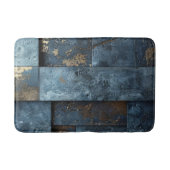 Abstraktes Industrieblau Badematte (Vorderseite)