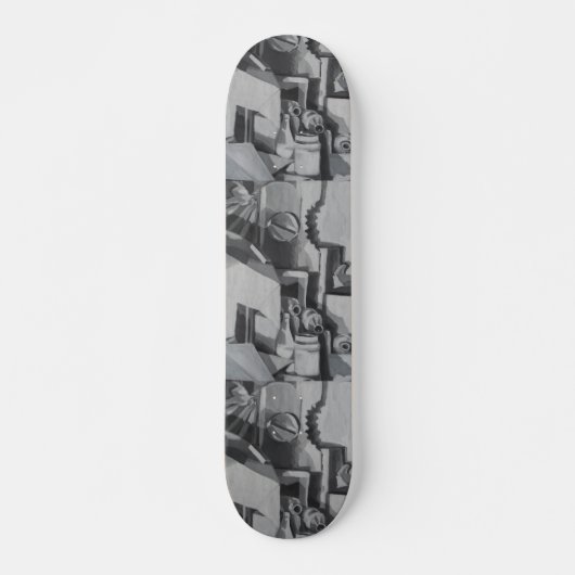 Abstraktes Industriedatum Skateboard (Vorne)