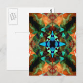 Abstraktes Inkblot-Muster Postkarte (Vorne/Hinten)