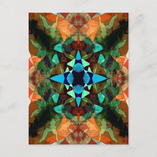 Abstraktes Inkblot-Muster Postkarte (Vorderseite)