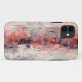 Abstraktes iPhone mit rotem & blauem Pinselstrich  Case-Mate iPhone Hülle (Rückseite (Horizontal))