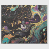 Abstraktes Iridescent Art Wrapping Paper Geschenkpapier (Flach)