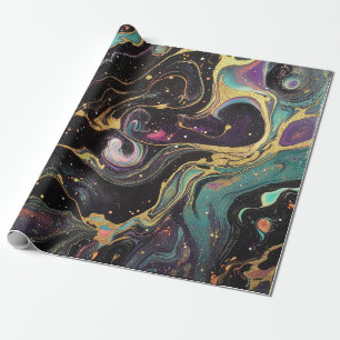 Abstraktes Iridescent Art Wrapping Paper Geschenkpapier