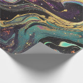 Abstraktes Iridescent Art Wrapping Paper Geschenkpapier (Ecke)