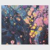 Abstraktes Iridescent Art Wrapping Paper Geschenkpapier (Flach)