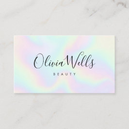Abstraktes Iridescent-Handgeschriebenes Skript Visitenkarte