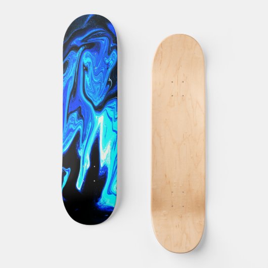 Abstraktes Iridescent Skateboard Deck (Vorderseite)