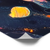 Abstraktes Iridesing Art Poster (Ecke)