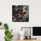 Abstraktes Iridesing Art Poster (Heimbüro)