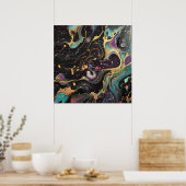 Abstraktes Iridesing Art Poster (Küche)