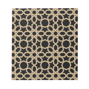 Abstraktes islamisches arabisches geometrisches Mu Notizblock