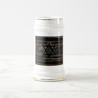 Abstraktes Israel Bierglas