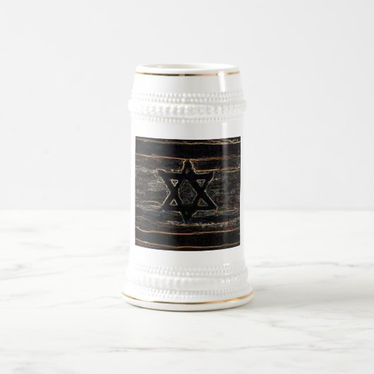 Abstraktes Israel Bierglas (Mittel)