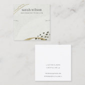 Abstraktes Ivory Black Gold Necklace Band Display Quadratische Visitenkarte (Vorne/Hinten)