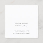 Abstraktes Ivory Black Gold Necklace Band Display Quadratische Visitenkarte (Rückseite)