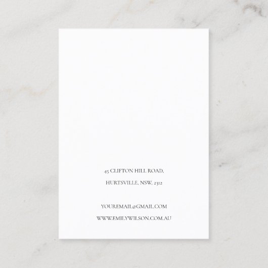 Abstraktes Ivory Black Gold Necklace Band Display Visitenkarte (Rückseite)