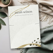 Abstraktes Ivory Black Gold Necklace Band Display Visitenkarte