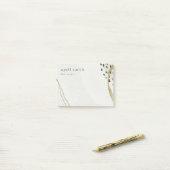 Abstraktes Ivory Gold Black Gray Stone Texture Log Post-it Klebezettel (Auf Schreibtisch)