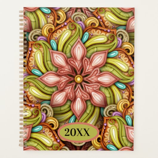 Abstraktes Jahr Planer (Vorderseite)