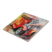 Abstraktes Jahrgang Keramik Tile Fliese (Seite)