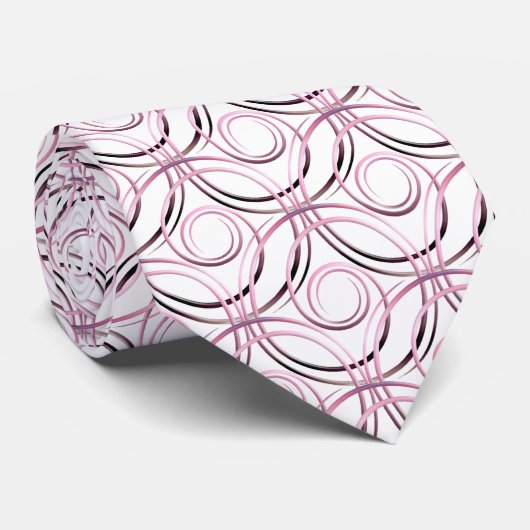 abstraktes japanisches Kreismuster Krawatte (Gerollt)