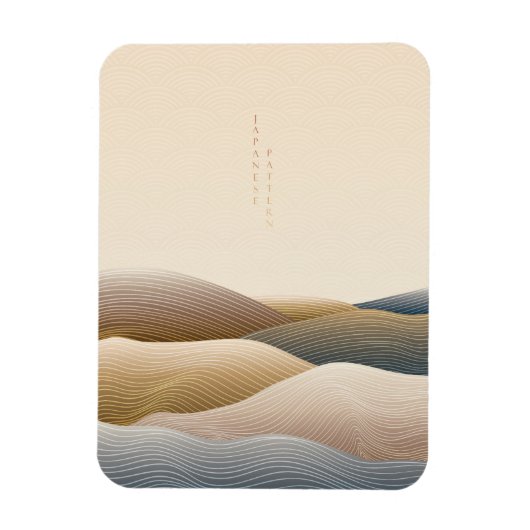 Abstraktes japanisches Muster Magnet (Vertikal)