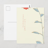 Abstraktes japanisches Muster Postkarte (Vorne/Hinten)