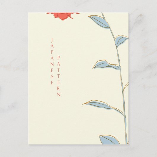 Abstraktes japanisches Muster Postkarte (Vorderseite)