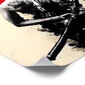 Abstraktes japanisches Samurai-Schwert Poster (Ecke)